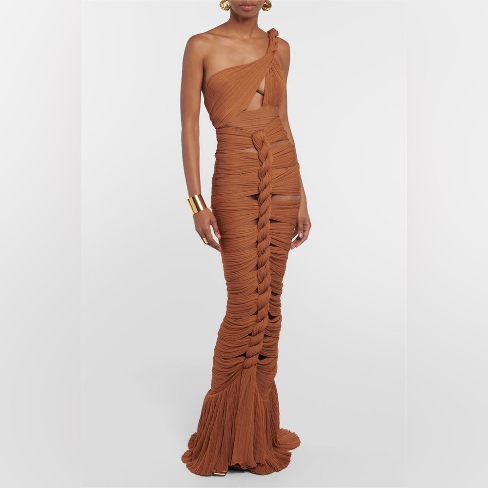 One Shoulder Cut-Out Top & High Waist Maxi Skirt Set Size Medium. NWT